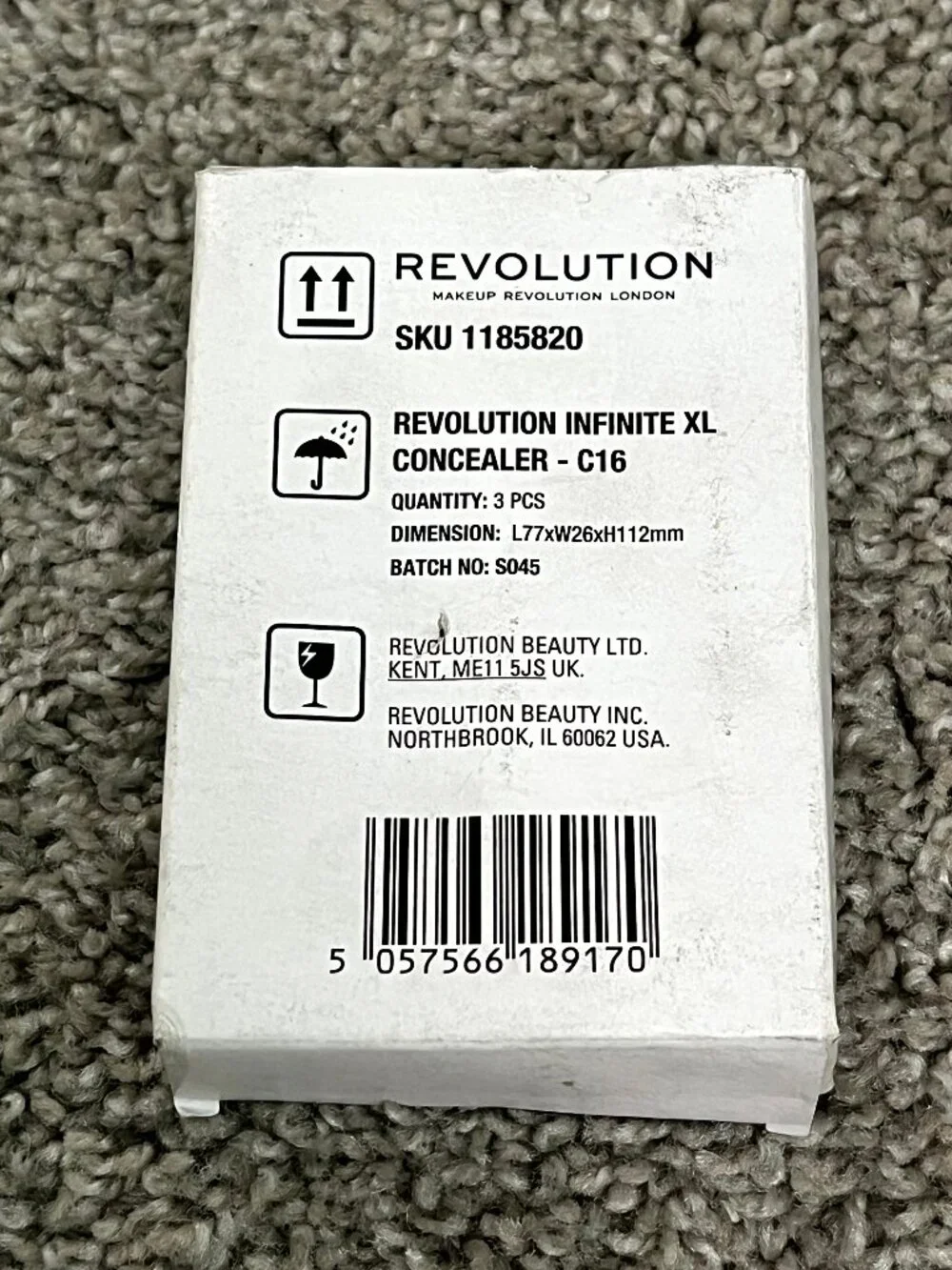 Makeup Revolution Conceal & Define Infinite Longwear Concealer XL C16 3 Pack
